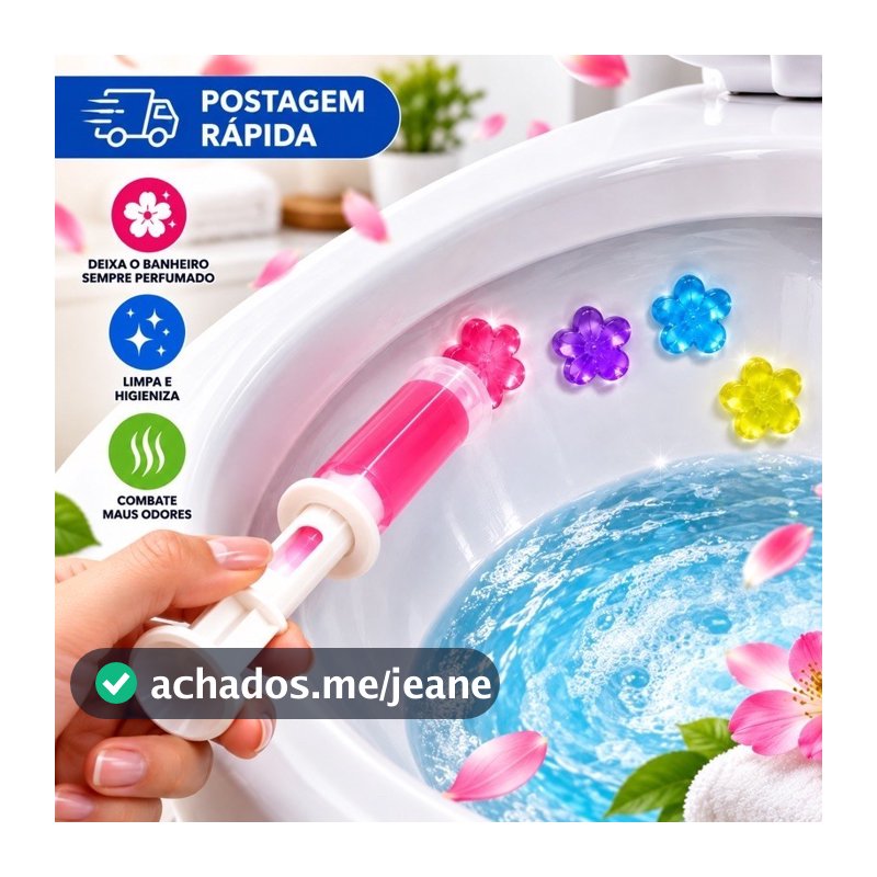 Gel Desodorante Floral para Vaso Sanitário Aromatizante Perfumado Antiodor