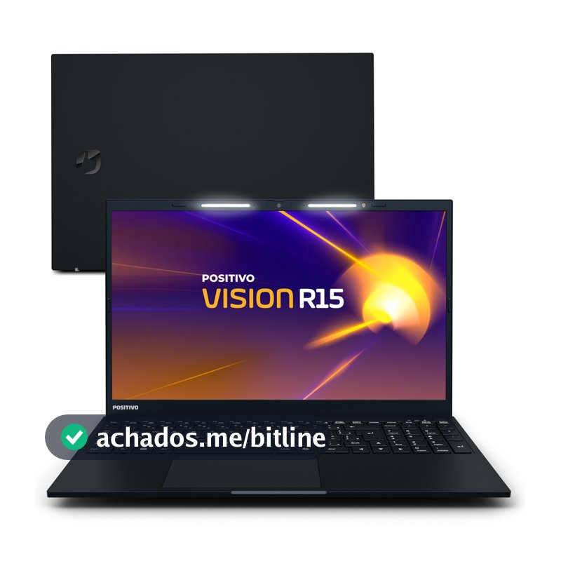 Notebook Positivo Vision R15 AMD® Ryzen 5-5500U Linux 16GB RAM 256GB SSD Full HD 15.6” TELA IPS