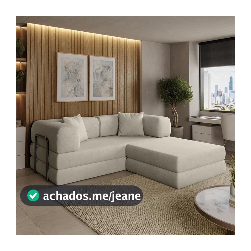 Sofá Cama Colchão 3 em 1 Puff Dobrável Confortável - Balaqui