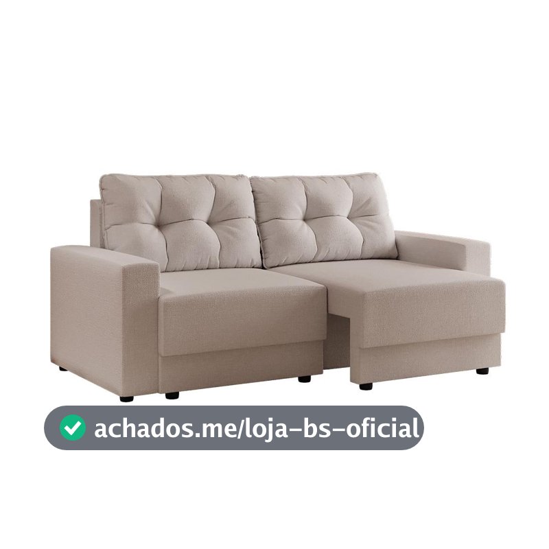 Sofá 3 Lugares Retrátil Lubeck Linho Cru