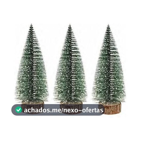 3 Mini Árvore De Mesa Nevada Ou Dourada Enfeite Decoração Festa Natal