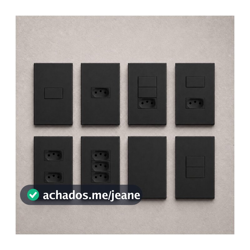 Monte sua Tomada, Interruptor, Tomada 10a E 20a, Tomada Dupla -Barato- Linha Apoio Lissê Black !