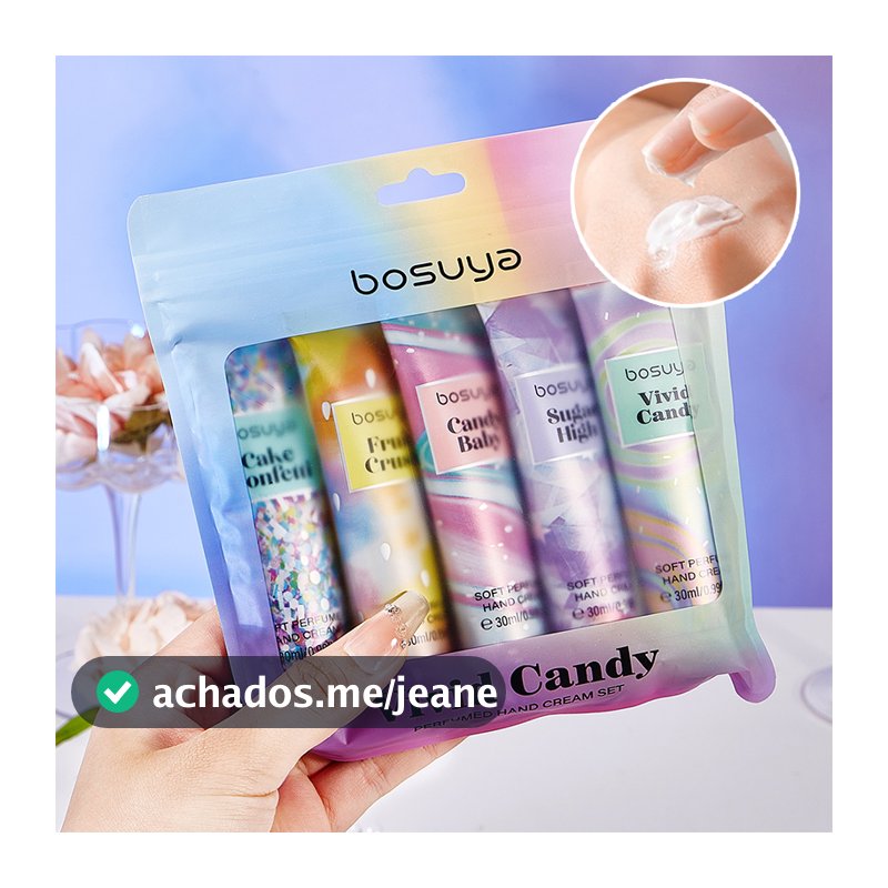 Conjunto de Creme para as Mãos Perfume - 5 Unidades, Nutritivo & Hidratante para Pele Seca, Essenciais de Cuidados de