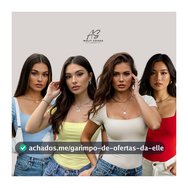Kit 4 Blusinha Baby Look - Casual Dia a Dia Elegante Básica Lisa Moderna Tendência Influencer
