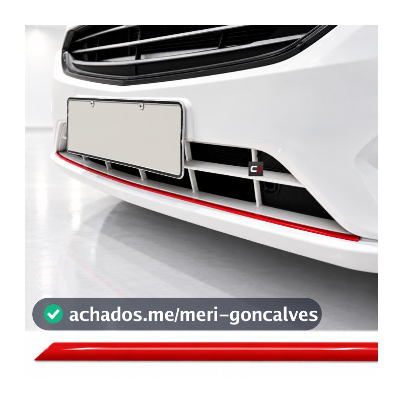 Friso Aplique Parachoque Vermelho Onix Prisma 2017-2019