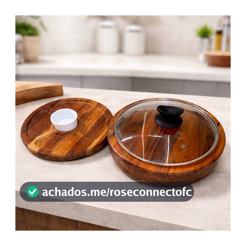 Kit Gamela Petisqueira Molheira Madeira Teca Gourmet Petiscos Churrascos Mesa Posta Bares Restaurantes