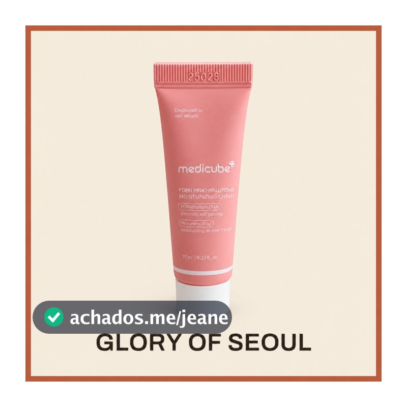 medicube PDRN Creme Hidratante Hialurônico Rosa 10ml | Facial Coreano