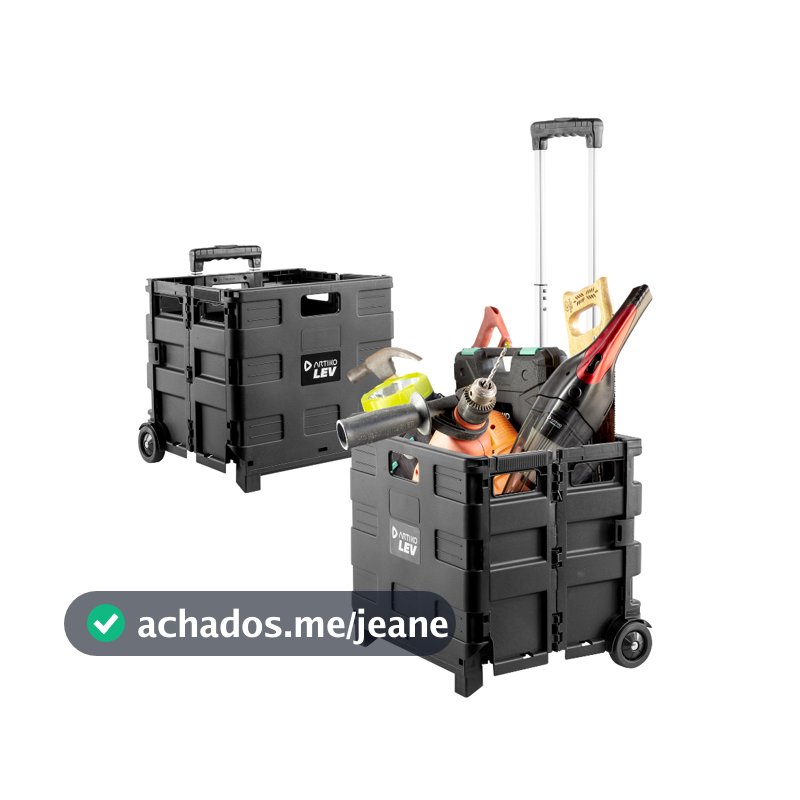 Carrinho Cesto de Compras Portátil Multiuso Dobrável Artiko Lev