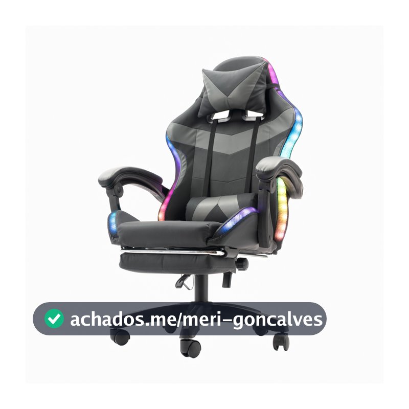 👍🔥Cadeira Gamer com Caixa de Som Bluetooth + Fita de LED 128 Cores – Experiência IMAX Imersiva em Casa!