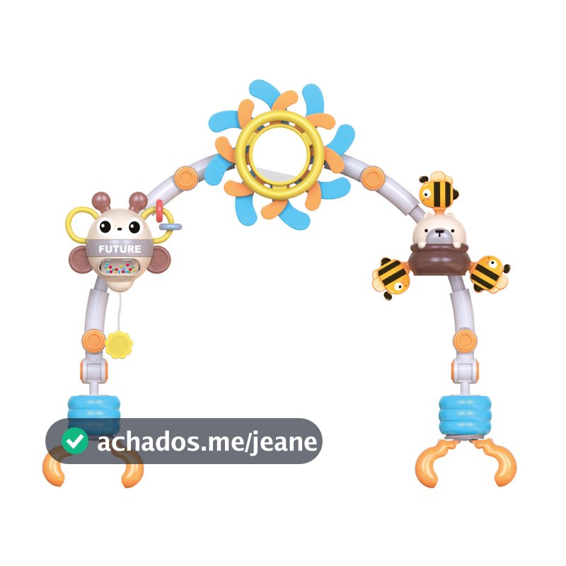 Móbile Chocalho Bebê Carrinho Berço Cadeirinha Bee Maxi Baby