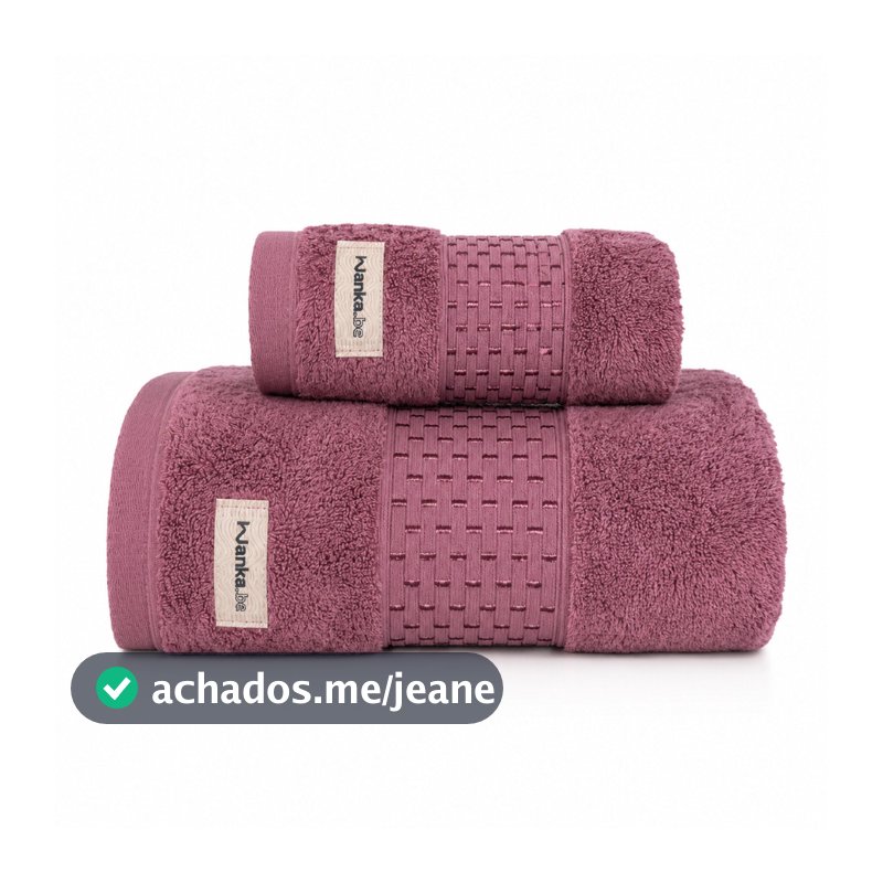 Kit 2 Toalhas Grossas Banho e Rosto 100% Algodão Banhão 600g  Milano Macia
