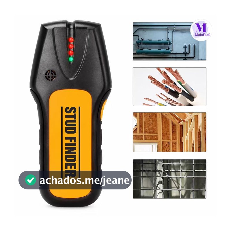 Detector de Parede Multifuncional – Scanner para Metal, Cano PVC, Madeira e Fios Elétricos