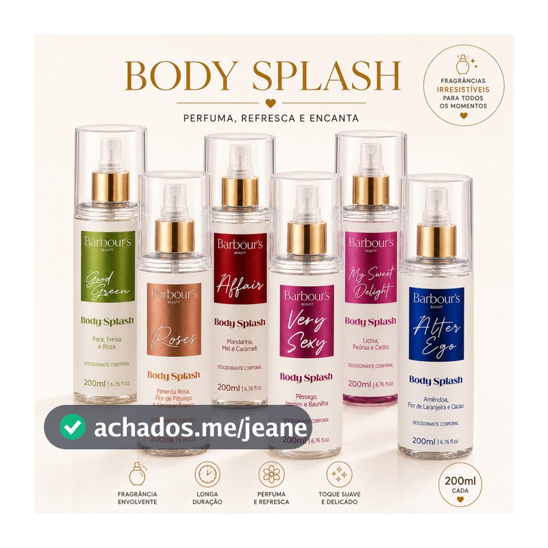 Body Splash Barbour's Beauty 200ml Feminino Perfume Desodorante Colônia Corporal