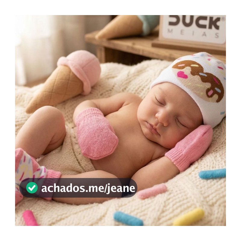 Kit Meia Luva Touca para Bebê Recém Nascido 0 a 03 meses Maternidade Enxoval
