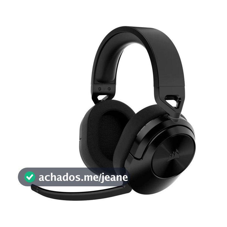 Headset Gamer Corsair HS55, Wireless, Drivers 50mm, Carbon, CA-9011280-NA