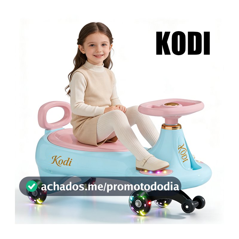 Carrinho Rolimã 360° Infantil com LED, Música, Volante e Suporte a 100kg - P23