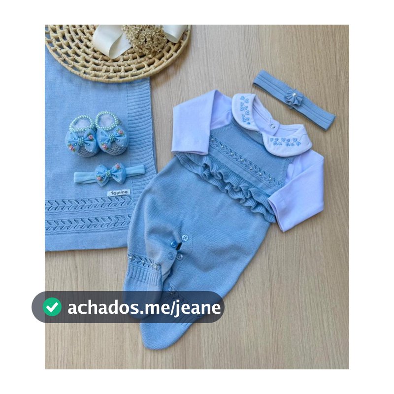 Saída de maternidade de menina em tricot Ayla 6 peças