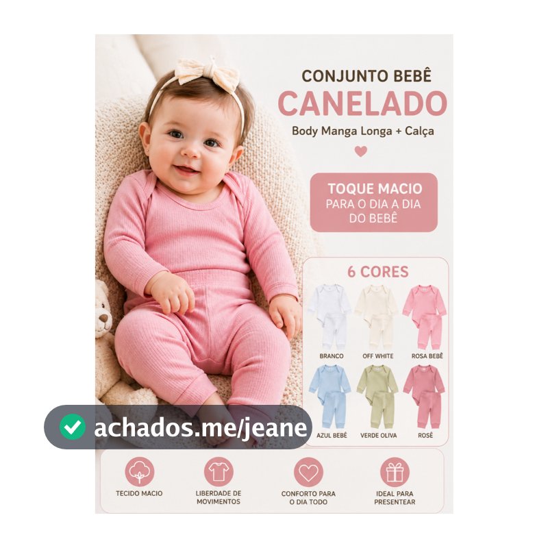 Kit 10 Peças Conjunto Canelado Bebê Infantil Menino Menina Manga Longa Body + Calça Algodão Macio Unissex Enxoval