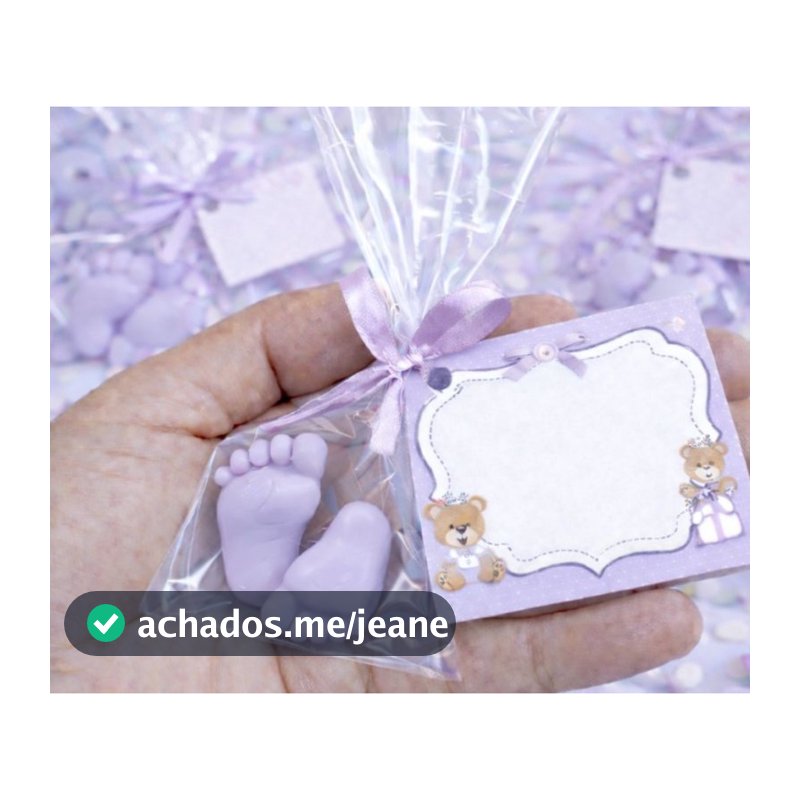 Lembrancinha 60 Mini Pezinhos - Chá Revelação (30 Pares) Sabonetes Perfumados, Bebe,Maternidade