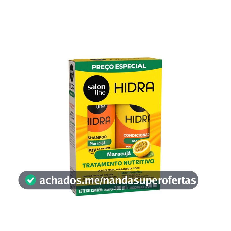 Kit Shampoo e Condicionador Hidra Maracujá Tropical 300ml