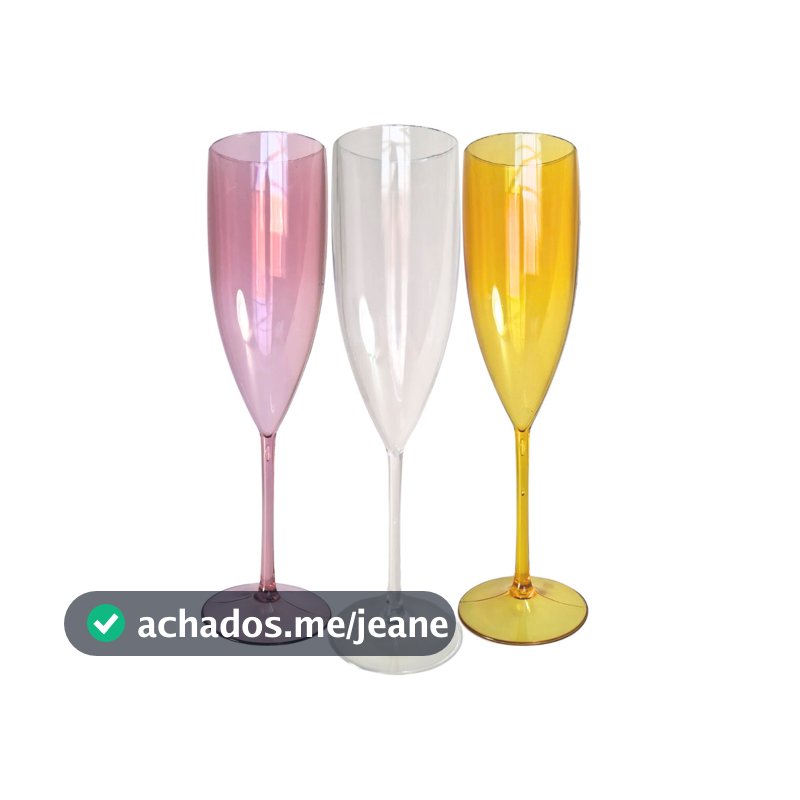 24 Taças De Champanhe Acrílico Cristal 160ml Chandon Champagne
