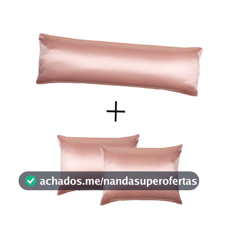 Kit Fronhas De Cetim Alto Brilho Anti Frizz / Fronha De Xuxão + Par De Fronhas Cabelo Anti-frizz