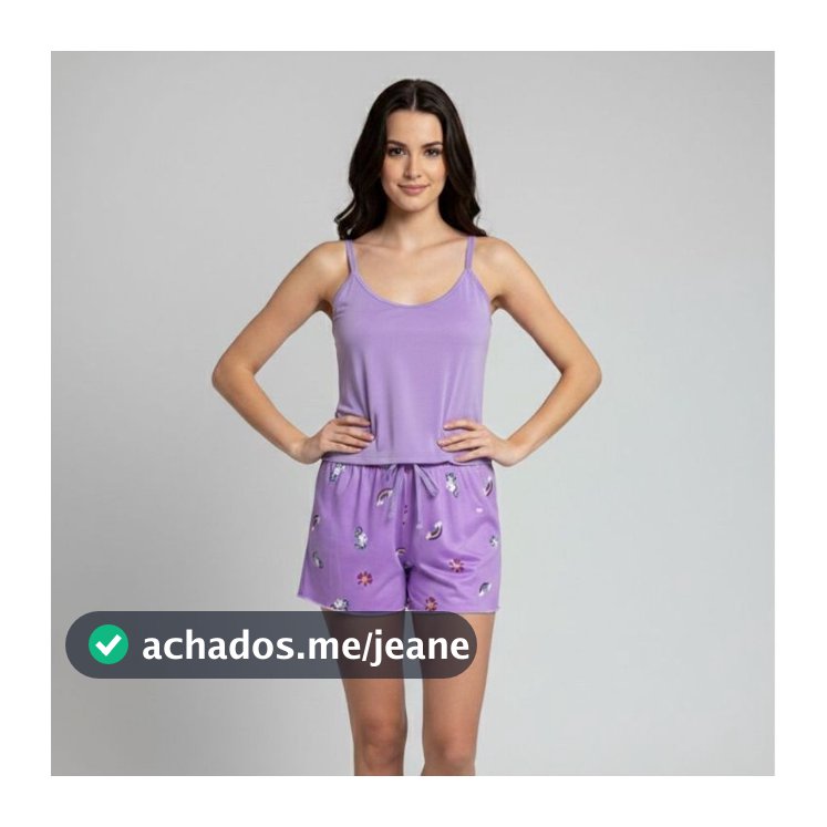 Baby Doll Estampado Fresquinho Alça Tecido Leve Maleável Moda Noite Pijama