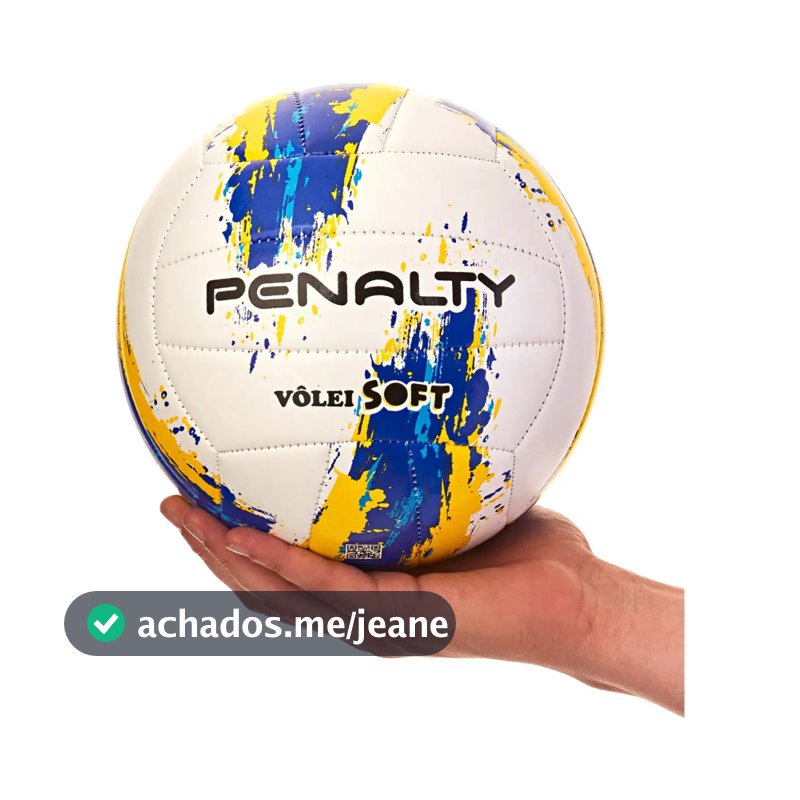 Bola De Vôlei Penalty Soft / Original / Oficial / Profissional / Praia / Penalty / Vôlei / Branco / Azul / Amarelo