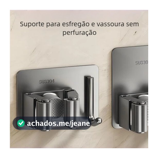 1 Gancho Suporte para Vassoura e Rodo - Pendurar na Parede