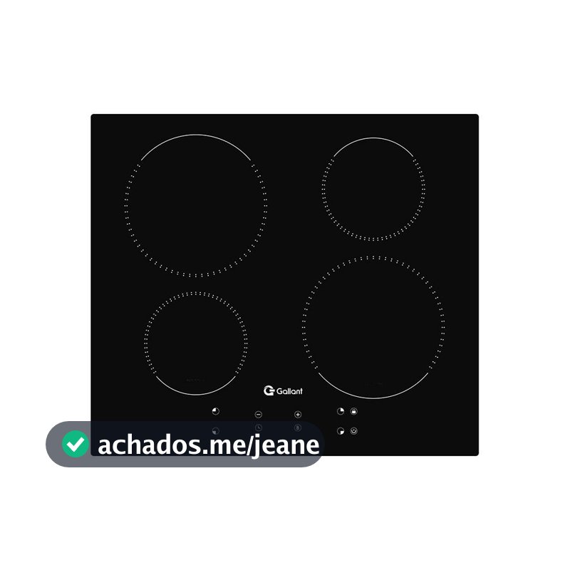 Cooktop Gallant 4 Bocas Vitrocerâmico Preto Indução 220V Painel Touch Screen