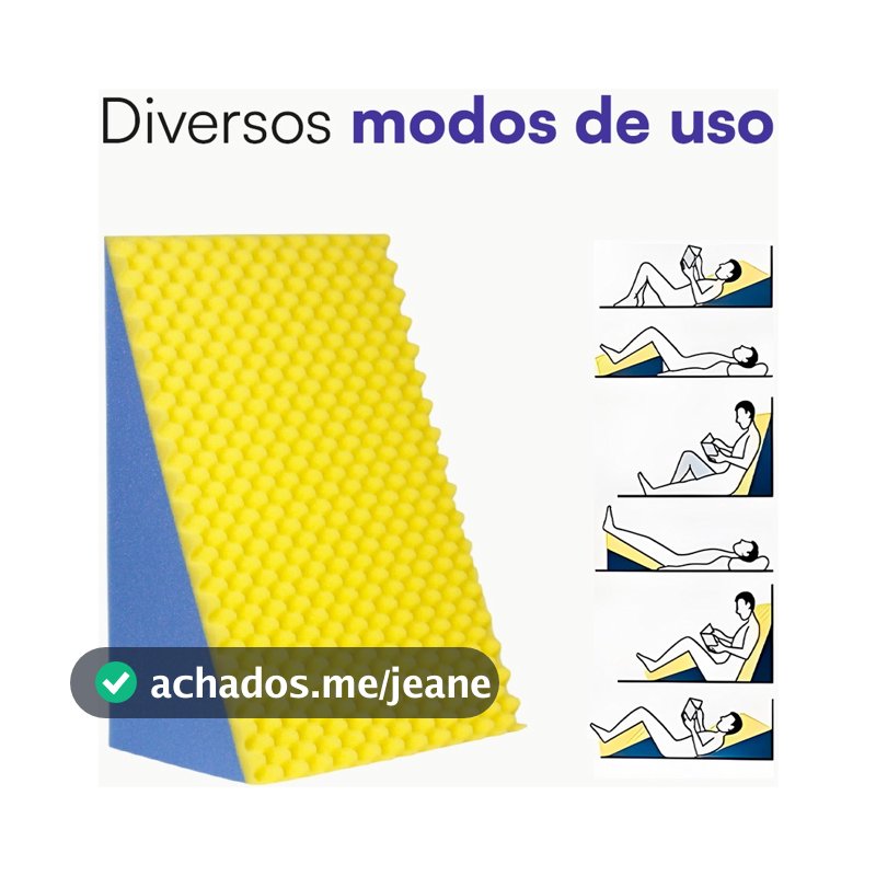 Suave Encosto Triangular Travesseiro Pós Ortopédico Almofada Terapêutica Espuma 65x45x30 - NÃO TEM CAPA