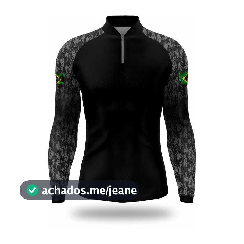 CAMISA CAMISETA BLUSA DE PESCA  UV50 COM ZIPER