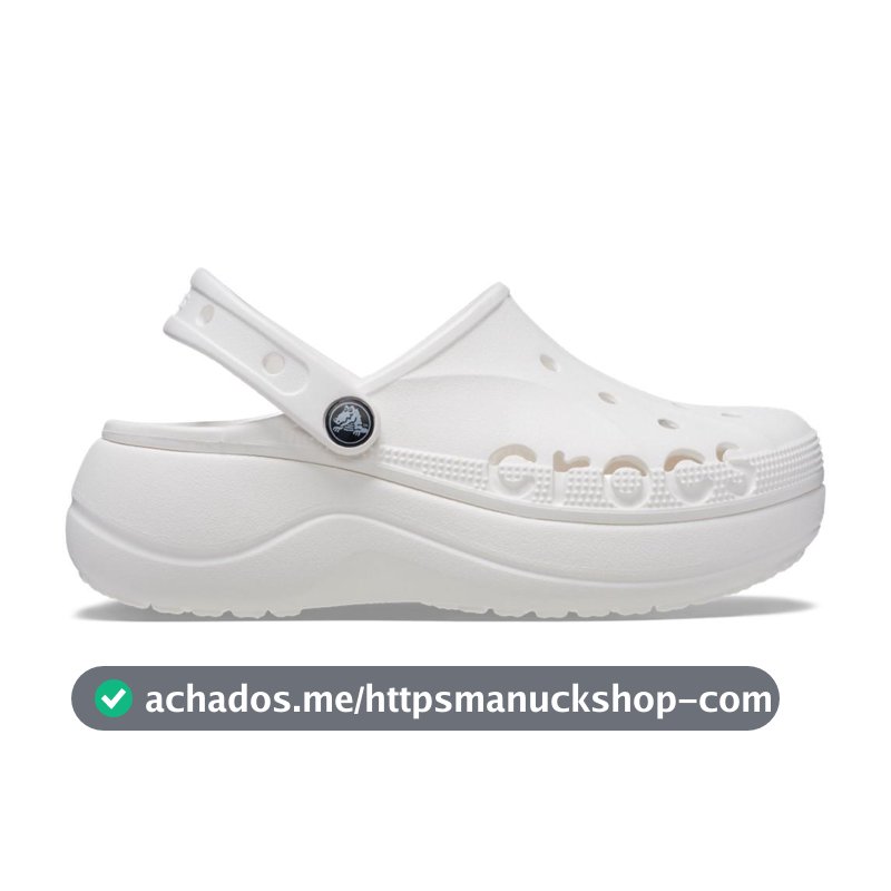 Sandália crocs baya plataform clog white