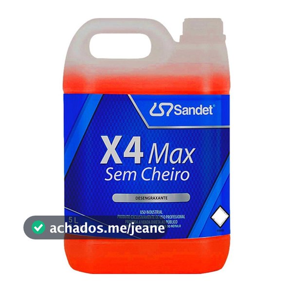 Desengraxante Automotivo X4 Max Sandet Solupan 5l