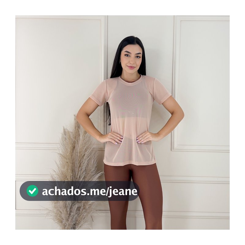 Blusa de Tule Feminina Treino Academia Fitness