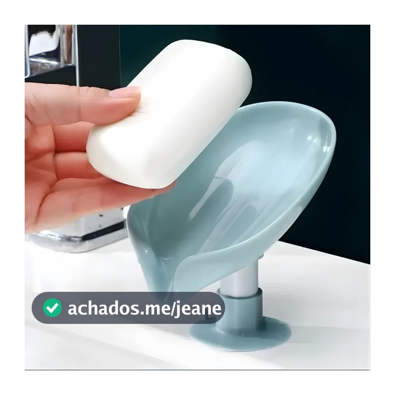 Saboneteira com Escorredor Banheiro Lavabo Porta Sabonete Moderno Bonito De Pia E Parede Plástica