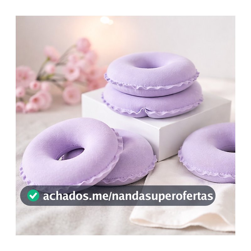 Kit 3 Pares Rosquinhas de Amamentação Protetor 100% Algodão Macio 6 - Unidades