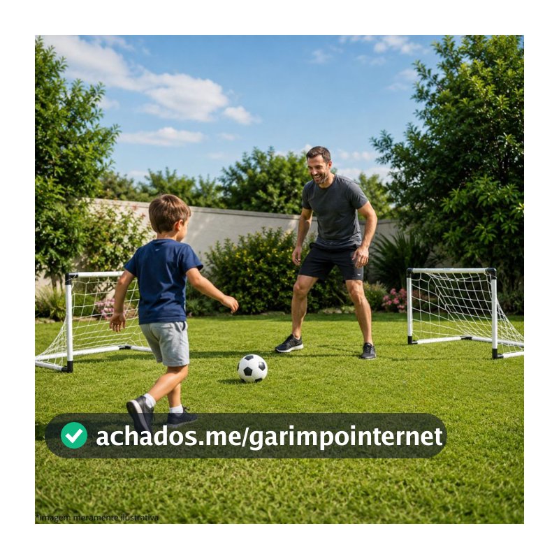 Kit Futebol Golzinho Mini Trave Rede e Bola Para Menino Brinquedo Esportivo