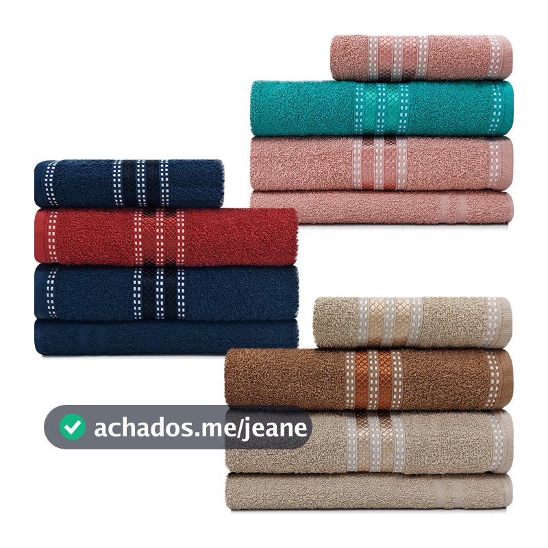 Kit Toalha 4 Peças Banhão + Rosto + Piso 100% Algodão Prestige BF Casa Marcotex