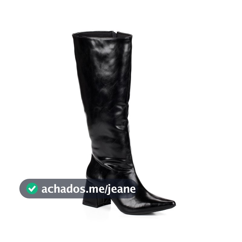 Bota Montaria Feminina Lançamento Salto Grosso Bico Fino Cano Longo Blogueira Fashion Festa Rodeios
