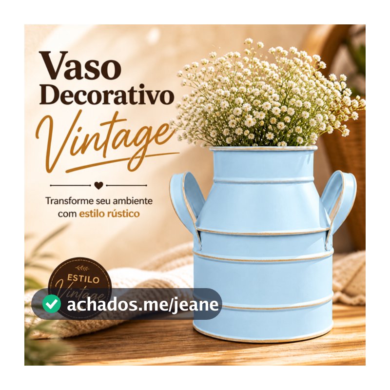 Leiteira Vintage Retro Antiga Agata Vaso Decorativo Malhada 1 Litro,vaquinha,fazendinha Azul