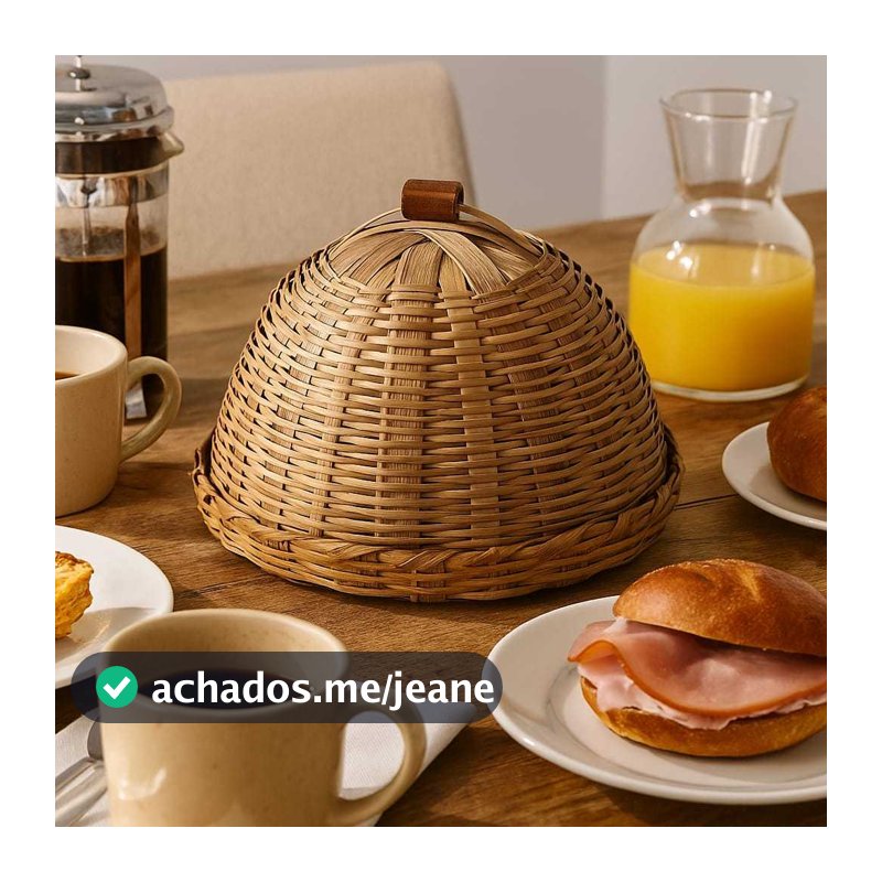 Boleira Artesanal Porta Bolo Bambu Queijeira Porta Queijo Rústica Cobre Alimentos de Palha