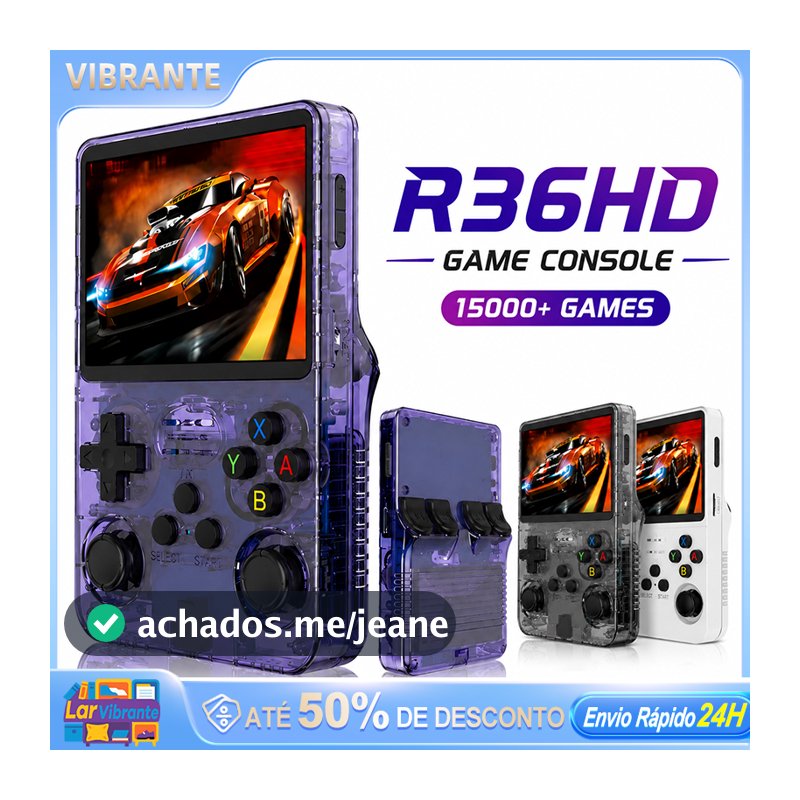 Console Retrô R36S Linux 16GB +15000 Jogos Tela IPS 3.5" Portátil Pronta Entrega Envio 24h SP