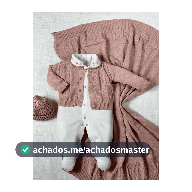 Kit Saida Maternidade Menina Bebe Tricot Begê