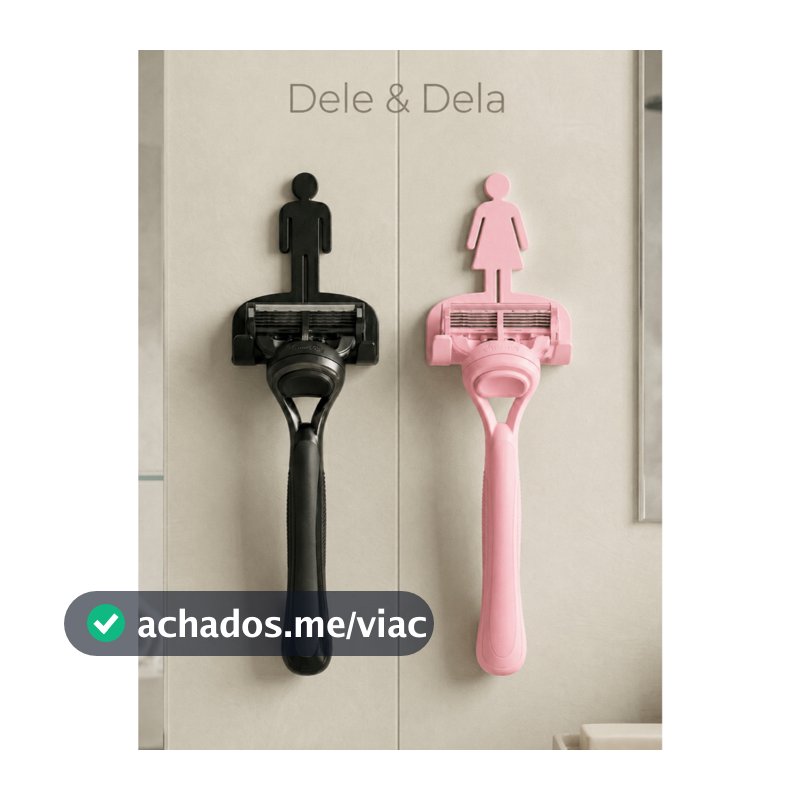 Suporte para Lâmina de Barbear Parede com Fita 3M Organizador Banheiro Barbeador Masculino Feminino