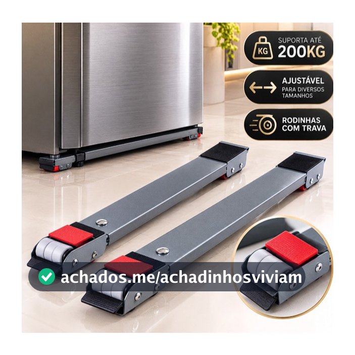Suporte De Base Com Rodinha Para Geladeira Fogão E Máquina De Lavar Lousa Base Carrinho até 200kg Ajustável
