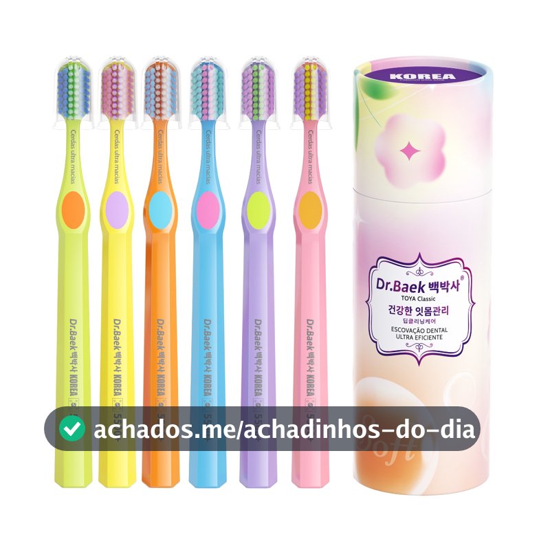 Dr.Baek Escova Ortodôntica – Cabeça em U, Cerdas 0,12mm, Design Sofisticado, com Tampa