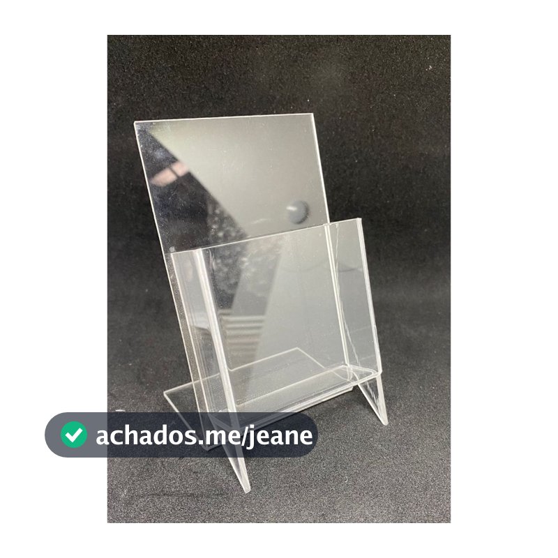 Porta Cartão Caixinha Em Pé Acrílico Cristal.