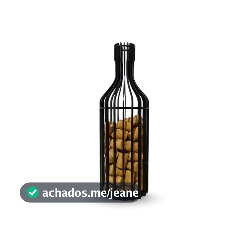 Porta Rolha Garrafa Vinho Laqueado Mdf Decoração