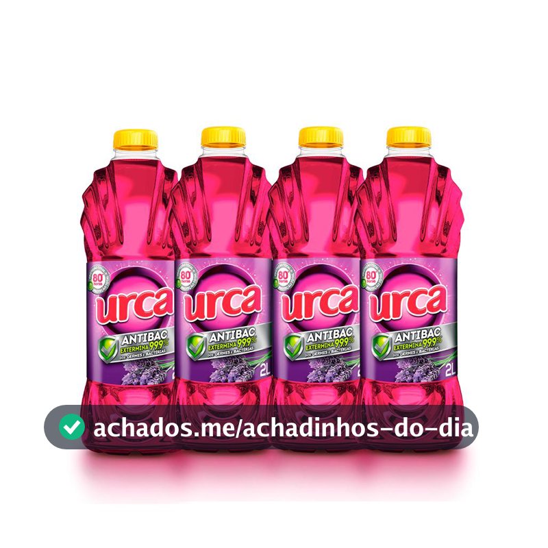 Kit 4 Desinfetante Urca Lavanda 2L